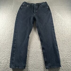 AGOLDE Jeans Womens 29 Navy Straight High Rise Button Fly Denim Relaxed Fit